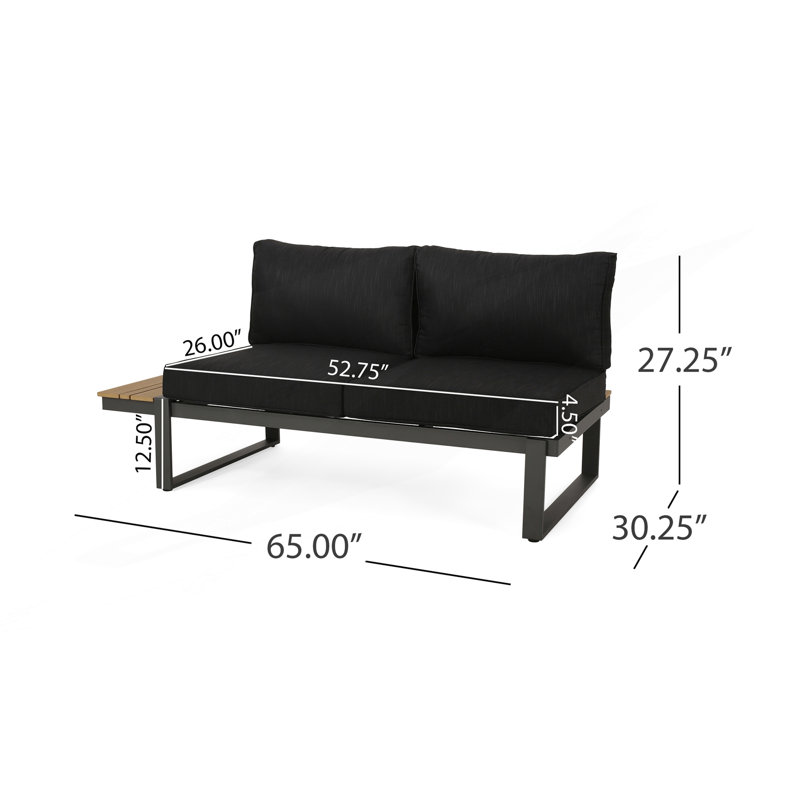 Modern Right Arm Outdoor Sofa Seater