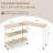 17 Storeys 360° Rotatable Sofa Side Table L-shaped Laptop Desk Snack Table Withshelf Patented-1934654470
