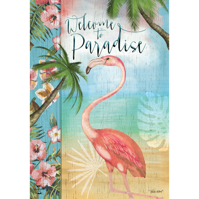 Drapeau de jardin Welcome To Paradise