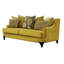 Canapé 2 pièces Visco, ensemble de causeuse, 8 coussins décoratifs, garniture de rivet, jaune or Visco