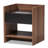 Yamir Two-Tone Walnut and Black Finish Nightstand, 17.72'' H X 15.75'' W X 13.78'' D