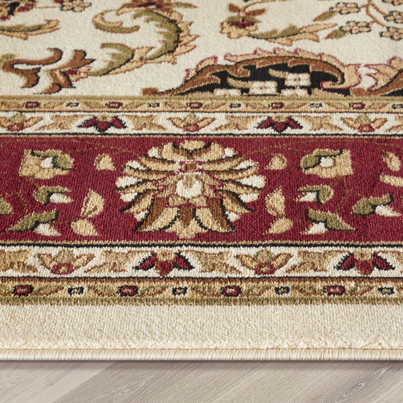 Tapis traditionnel ivoire Belliere Medallion Kashan, Rectangulaire 3 pi 11 po x 5 pi 3 po
