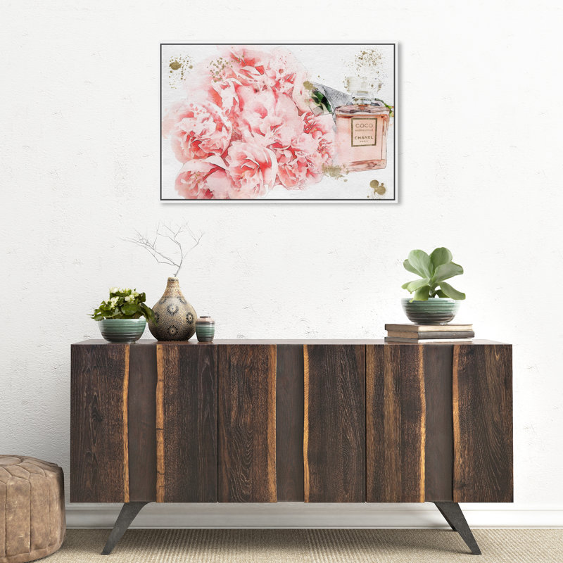 Fleurs et fleurs de parfum - impression, Toile avec cadre blanc, H 20 po x l 30 po