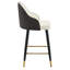Premium PU Leather Bar Stools Featuring Gold Accent Footrest