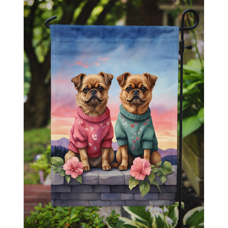 Drapeau pour chien double face en polyester H 15,5 po x l 11,25 po