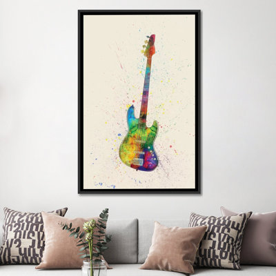 «Musical Instruments Series: Electric Bass Bass», impression sur toile tendue
