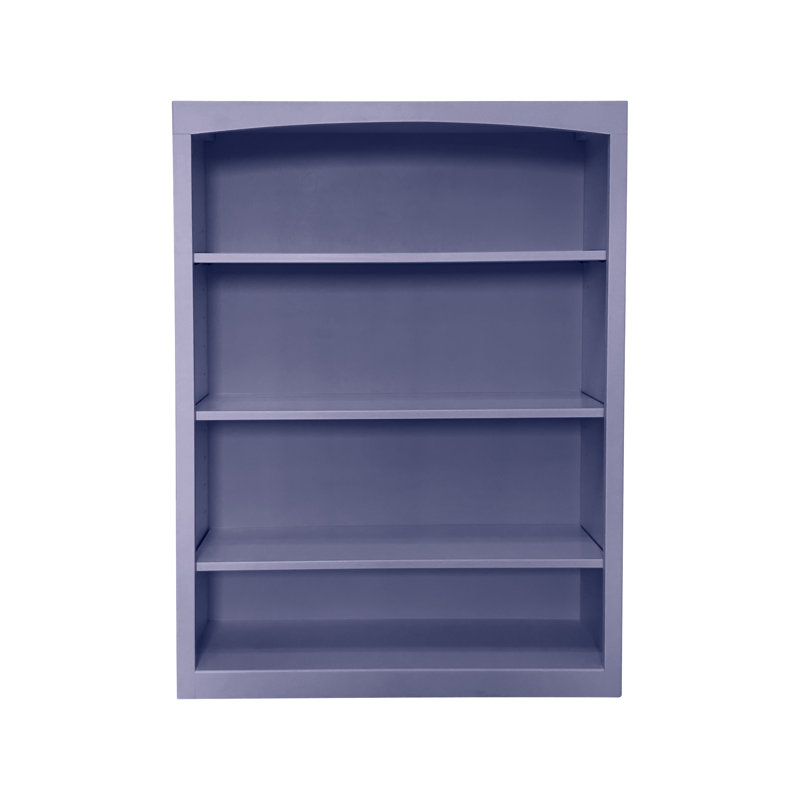 Ossy Solid Wood Classic Bookcase, (4 Shelves) 48"H x 36"W x 12"D, Wedgewood Blue