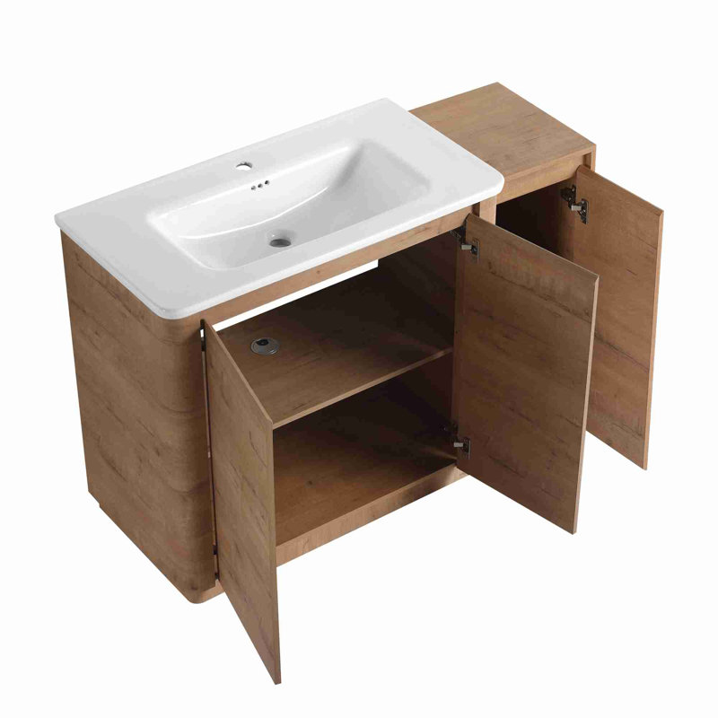 Meuble-lavabo de salle de bain avec lavabo en céramique, 48"