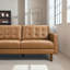 Canapé modulaire en cuir brun clair Lucco-633092932