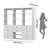 White Modular Walk in Closet Organizer System with 11 shelves and 10 drawers
