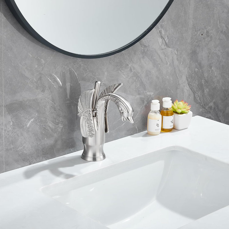 Single-Hole Single-handle Bathroom Faucet, Brushed Nickel
