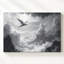 Toile solitaire avec dragon monochrome-643473444