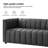 Dareau 83" Genuine Leather Channel Tufted Sofa-121869883