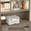  Bibliothèque de rangement H 72 "avec tiroirs classeurs réglables, armoire de base avec tiroirs, gris brun-501750571