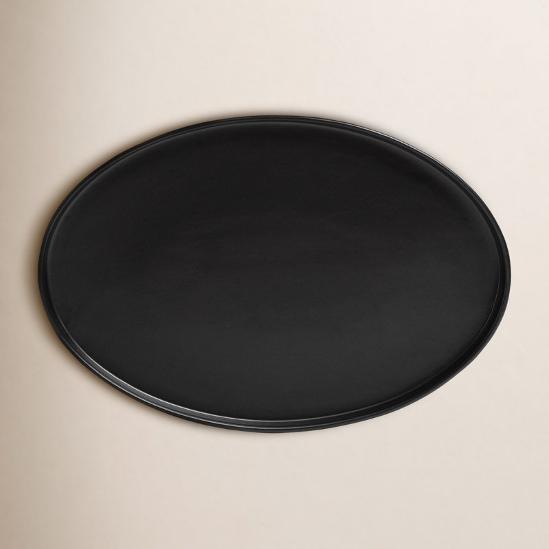 Plateau de service ovale empilable, Noir