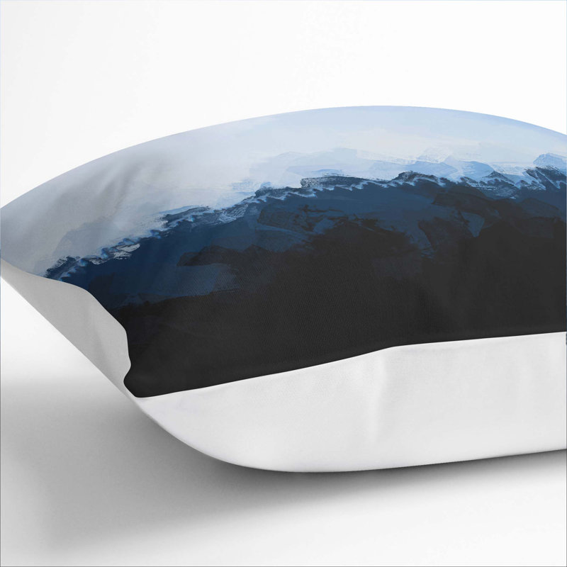 Abstract Square Throw Cushion, 55cm H x 55cm W x 20cm D, White