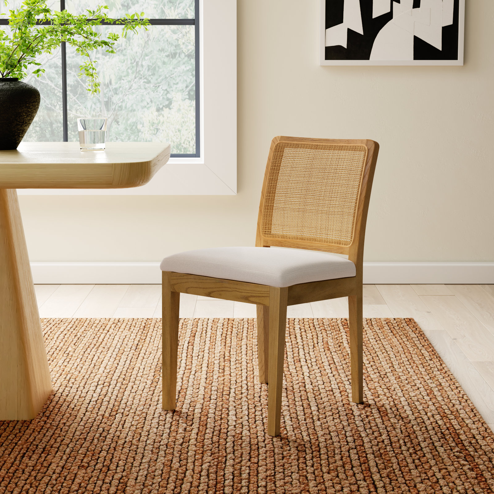 Torrian Solid Wood Side Chair, Natural