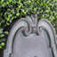 Fontaine cascade de lion 29,9 po à énergie solaire murale, résine, extérieur, gris