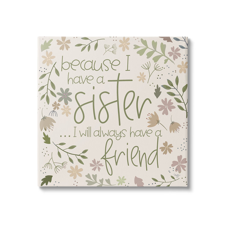 "Botanical Sister Friendship" par Mollie B. sur toile, H 30 po x l 30 po