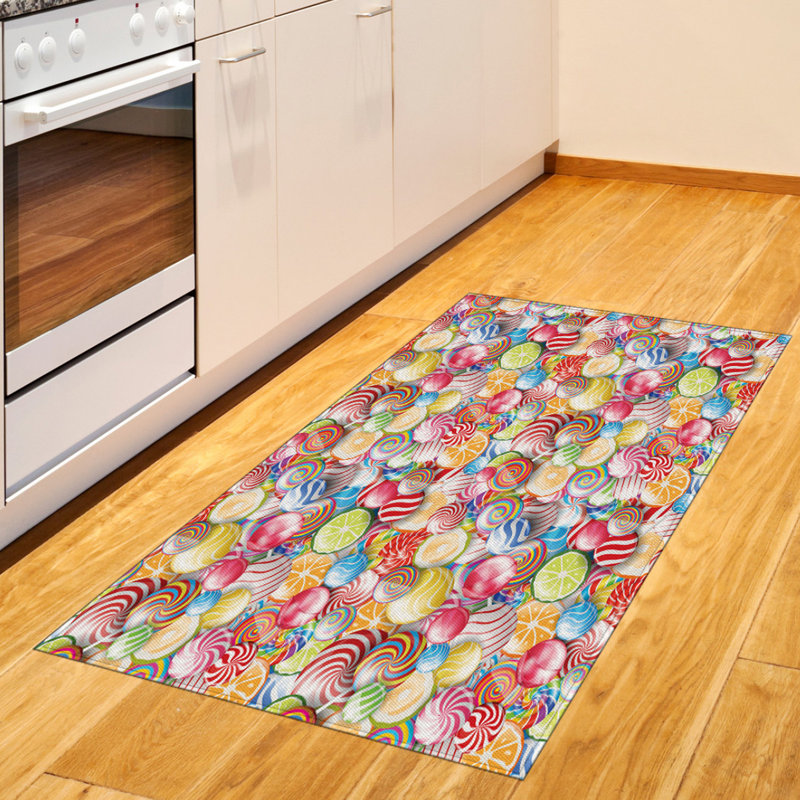Colorful High Density Long Fiber Poly Threads Decorative Area Rug Carpet, Rectangle 2'7" x 5'