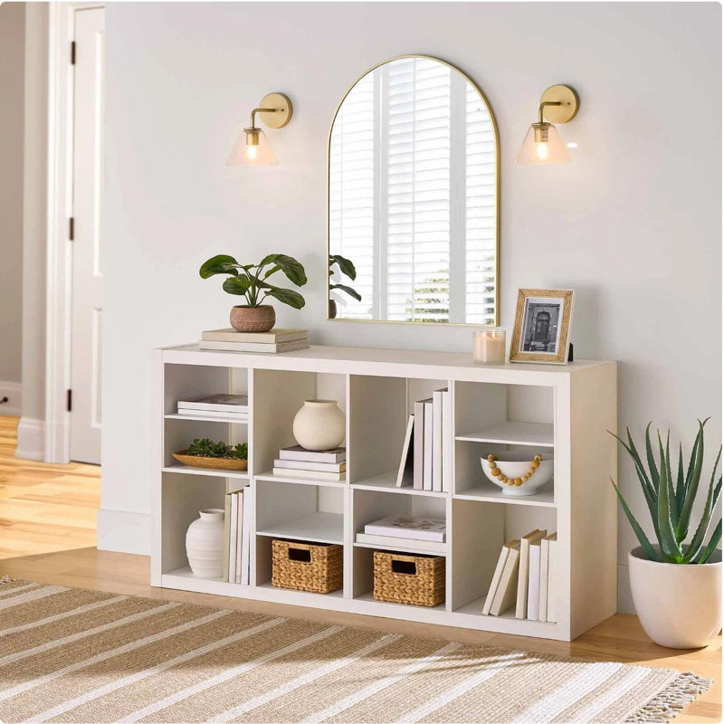 8-Cube Organizer With 4 H-Shelf Inserts, White