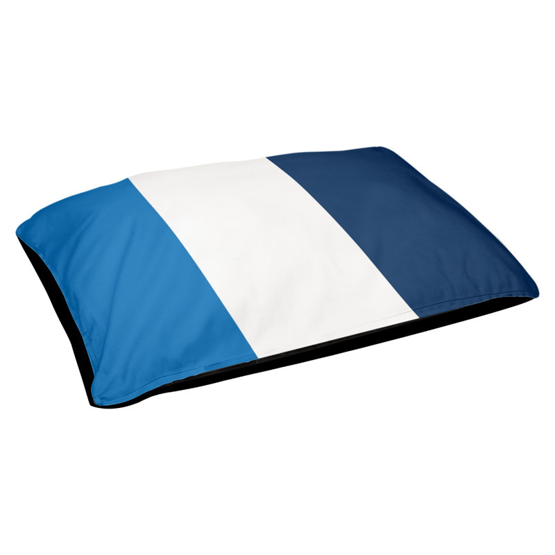 Coussin extérieur Philadelphia, Moyen (l 28 po x P 18 po x H 9,5 po), Bleu / blanc / bleu marine