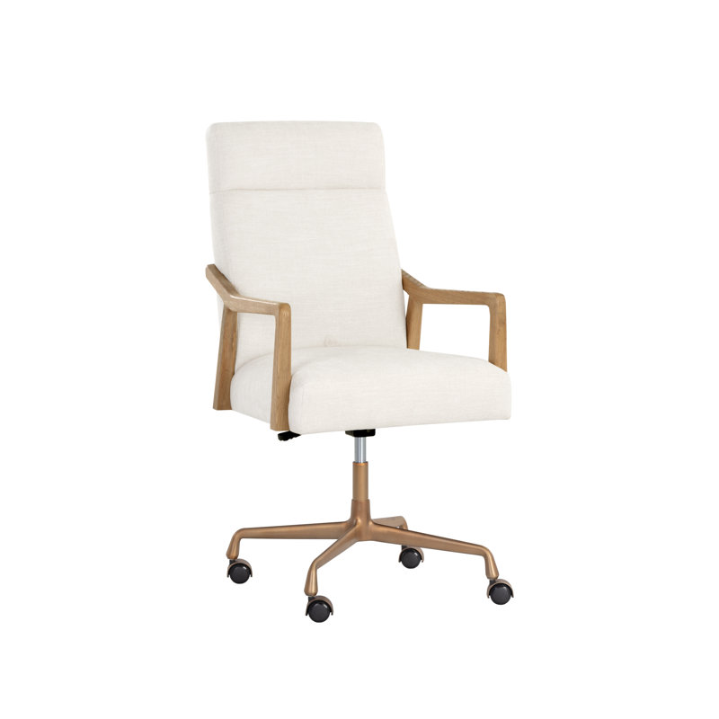 CHAISE DE BUREAU Powers - Naturel, Tweed ivoire Heather