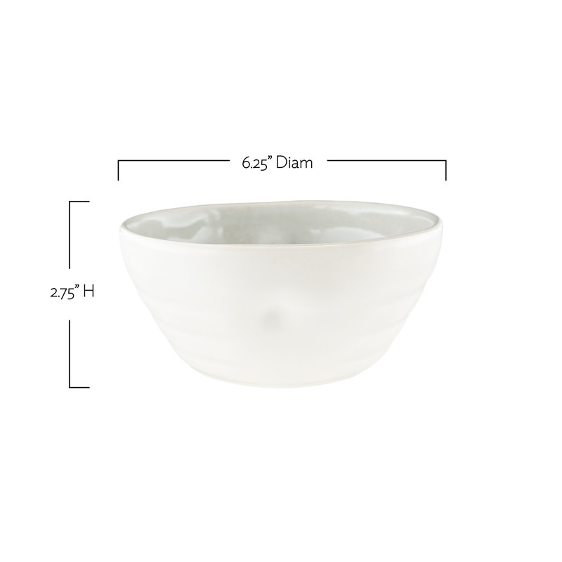 Canvas Home Pinch Stoneware Cereal Bowl 32oz, Aqua