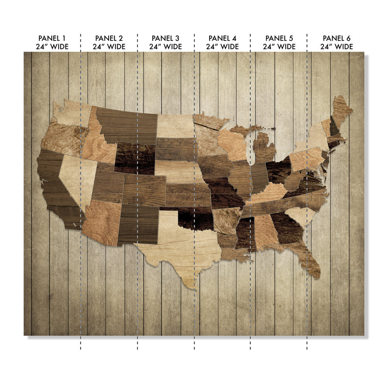 Murale united states of america, l 120 po x L 144 po