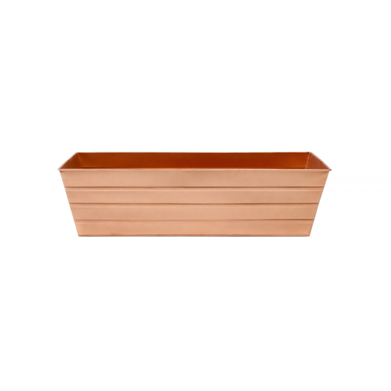 Cohen Metal Window Box Planter, Large, Orange