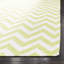 Tapis vert / ivoire en laine et coton tissé à la main Dhurries-418514645