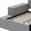 Lit tapissier au sol, lit d'enfant avec bureau de chevet et petit tabouret rond-1052588868-1052588869