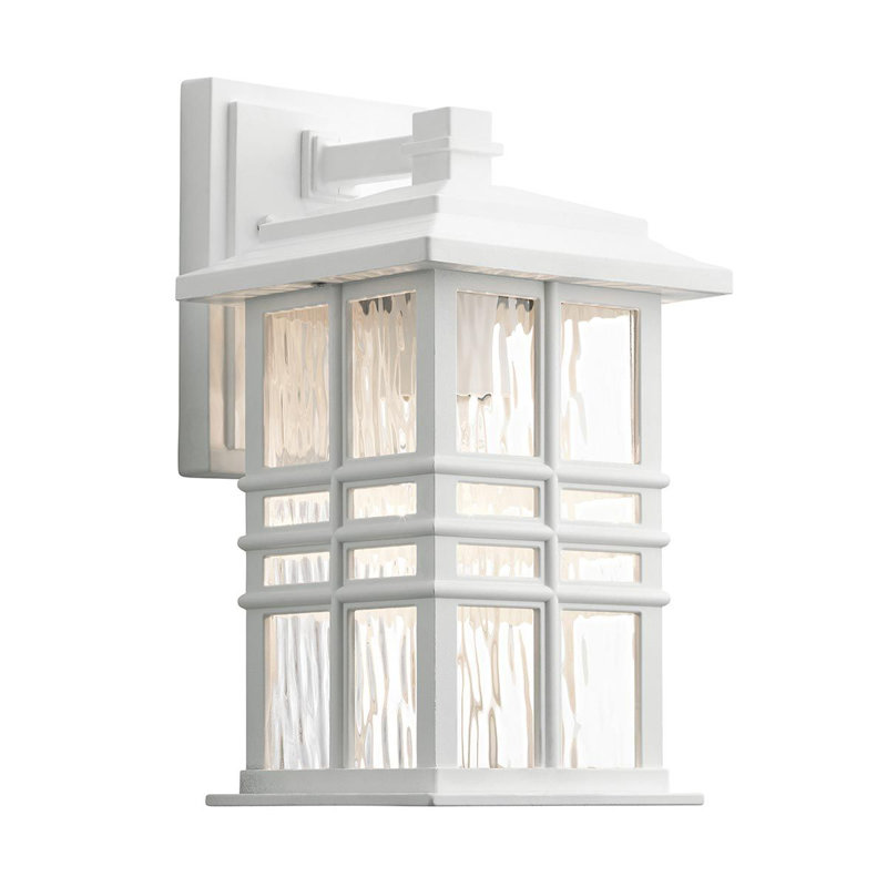 Kenwick Outdoor Wall Lantern, 30.2cm H x 16.5cm W x 19cm D, White