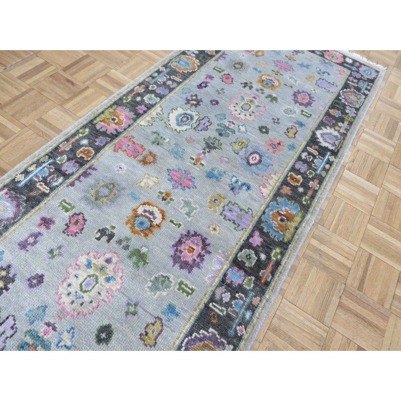 Tapis unique gris de 3 pi x 19 pi 11 po