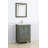 Brescia 24" Single Sink Freestanding Bathroom Vanity with Ceramic Top and Matching Mirror-468260453