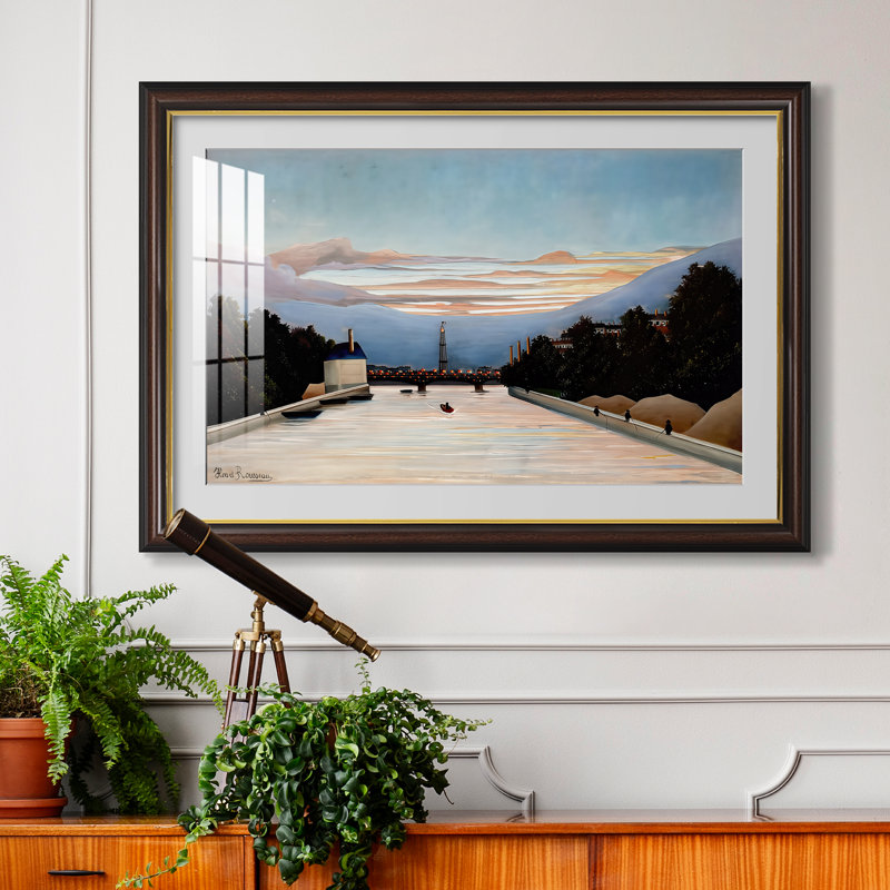 La Tour Eiffel, vers 1898 - Henri Rousseau - Reproduction encadrée sur mesure, Dimensions intérieures 24 po x 34 po