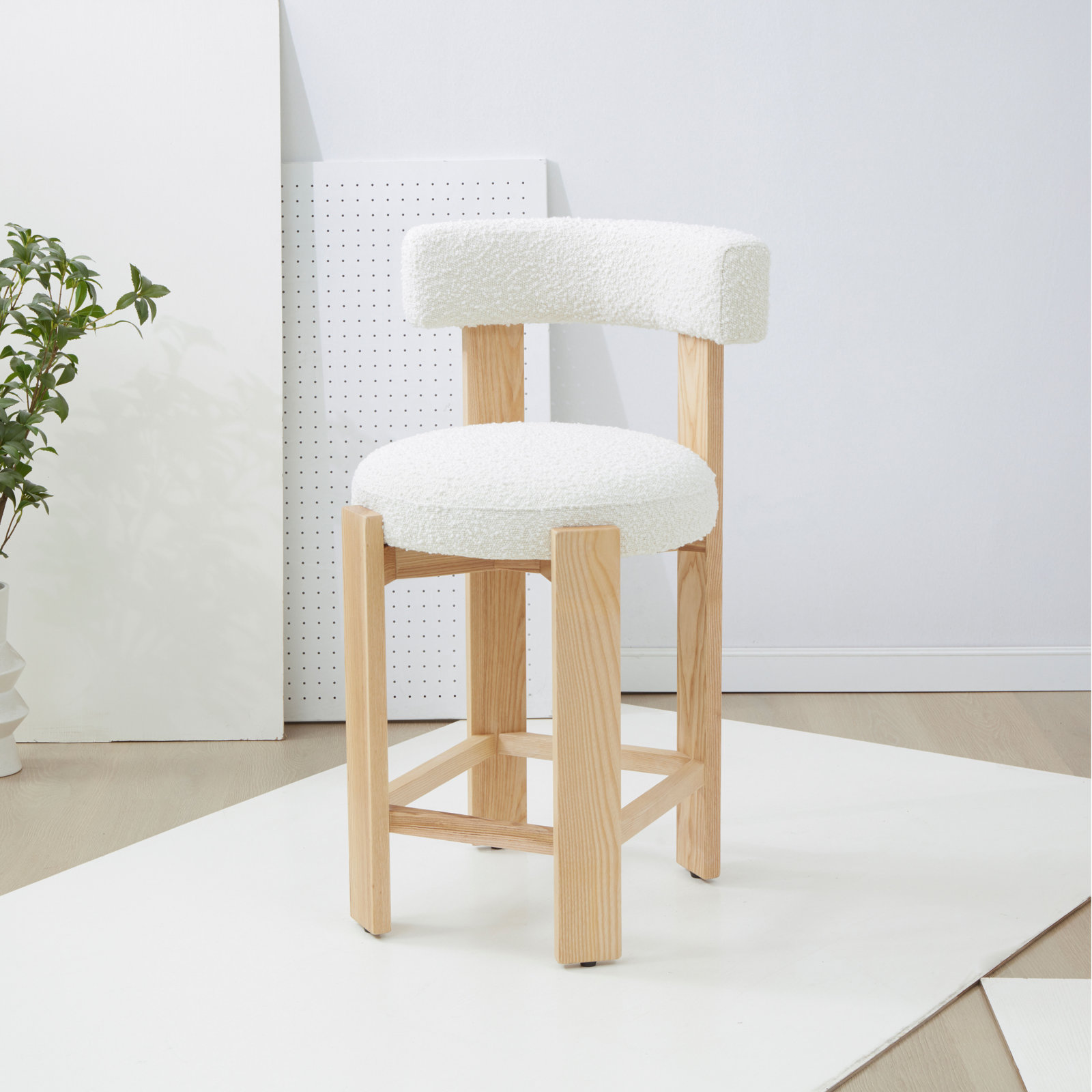 Eugenia 24" Bar Stool, Ivory