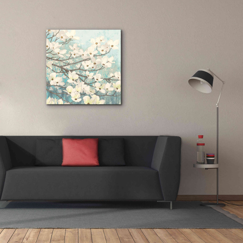 «Yasmely Dogwood Blossoms On Canvas» par James Wiens, reproduction, H 37 po x l 37 po x P 1,5 po
