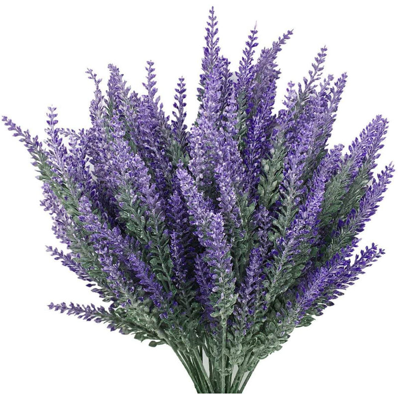 Bouquet de fleurs de lavande artificielles, H 14,96 po x l 3,97 po x P 3,97 po, Rouge