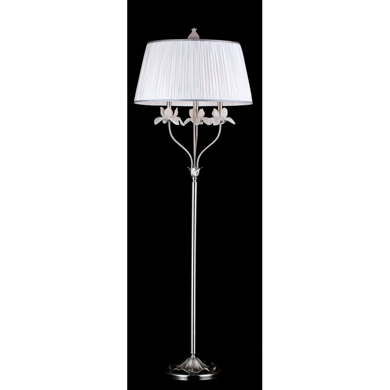 lampe sur pied 62,9 po Kamryn, Nickel satiné