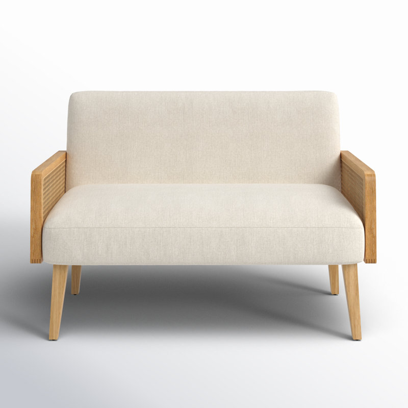 Causeuse Arthena, Mélange de polyester crème