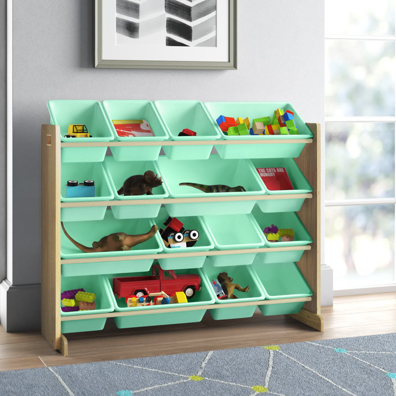 Bratton Toy Organizer with Bins, Green