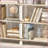 Bookshelf, 5-Tier Industrial Open Bookcase with White Metal Frame | White | MDF+Iron