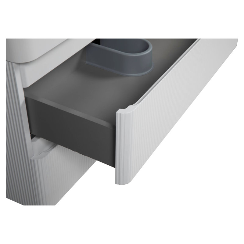 Volkard 29.5'' Single Bathroom Vanity with Acrylic Top with Mirror