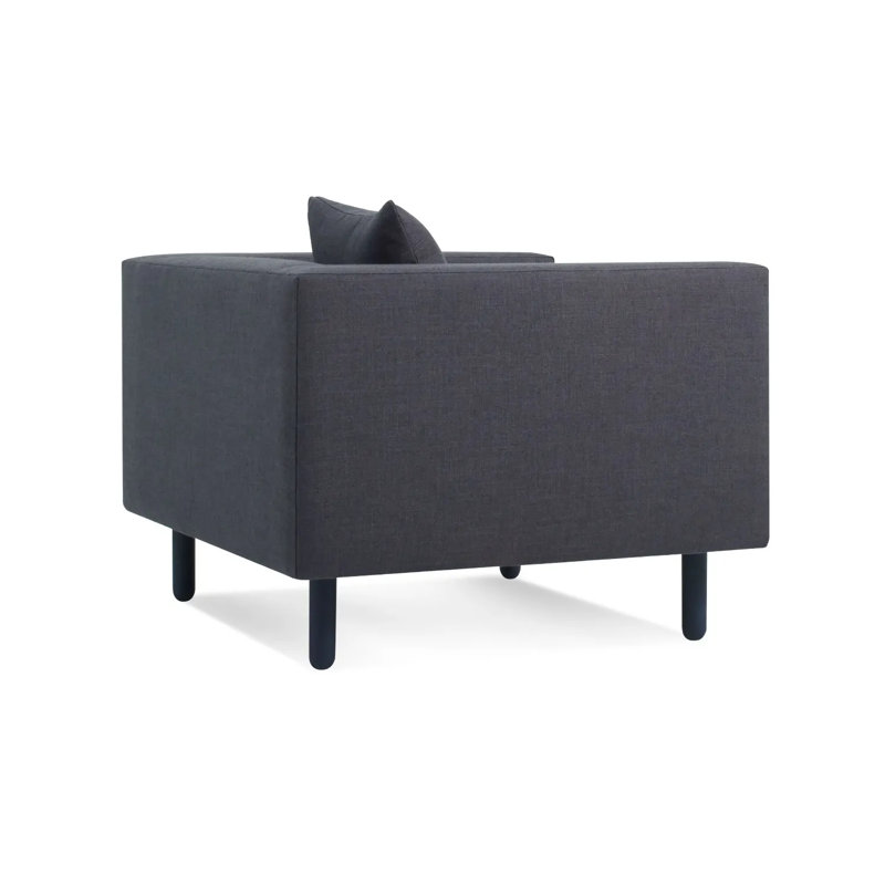 Mono Armchair, Charcoal, Afton Grey Basketweave