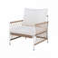 Outdoor Lounge Chair with Handwoven Rope & Powder