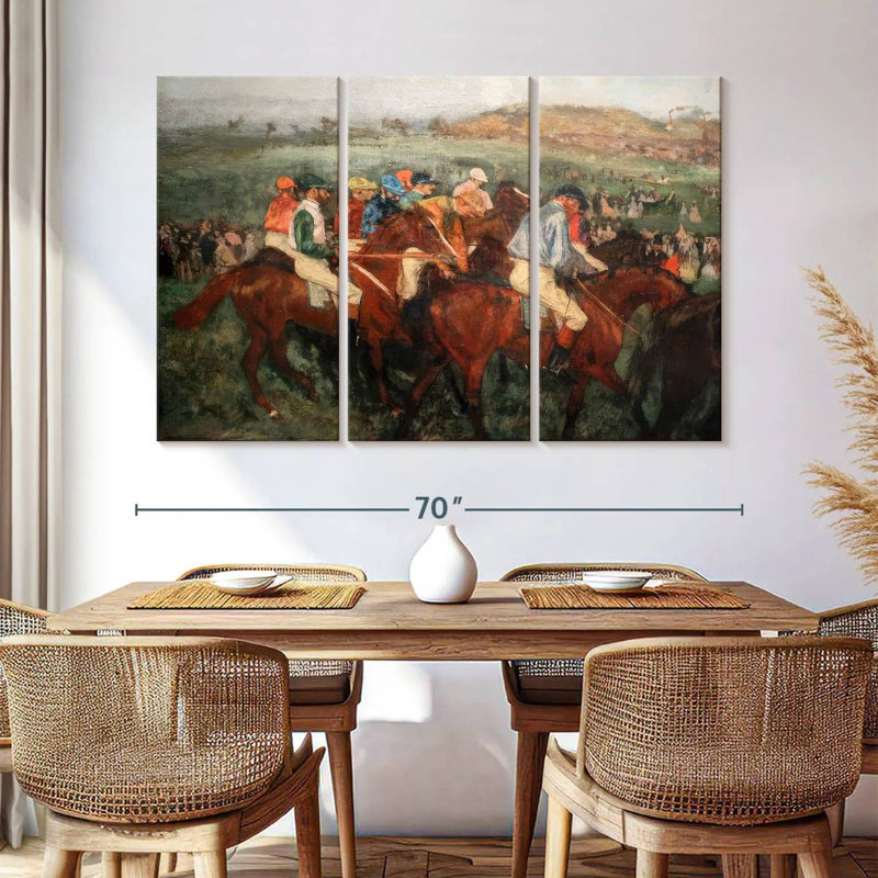 Sirci Gentlemen Jockeys avant le départ, H 42 po x l 65 po