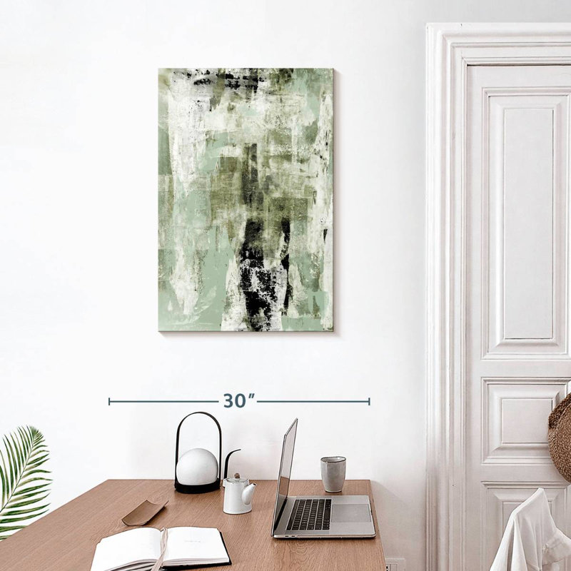 Avery Sage Green Abstract, 30" H x 20" W