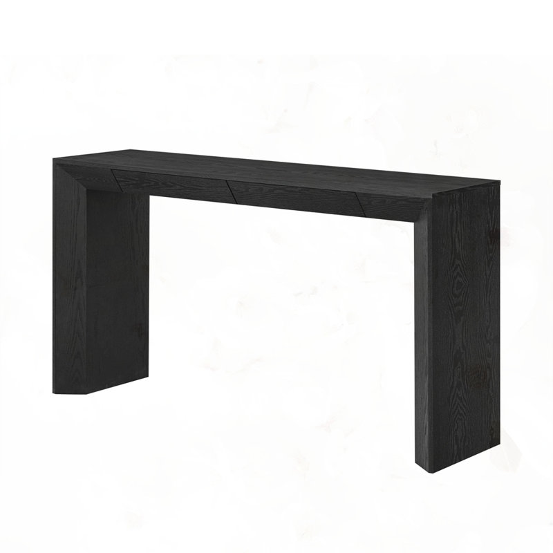 Console avec 2 tiroirs Farmhouse, Noir