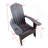 Outdoor Or Indoor Wood Adirondack Chair With An Hole To Hold Umbrella On The Arm, Black-28419573
